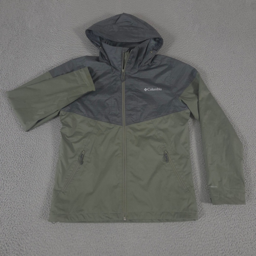 Columbia Jacket Mens Medium Multi Inner Limits Waterproof Rain Omni-Tech Hooded